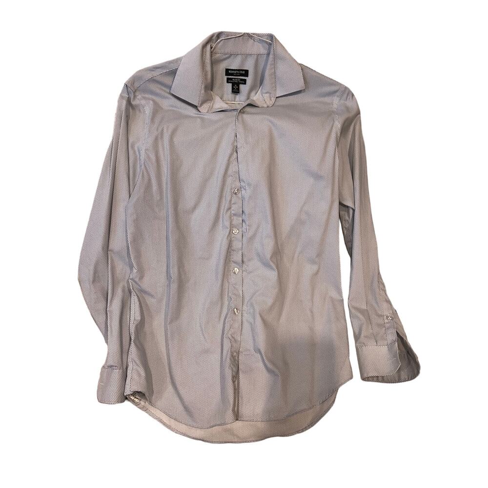 Kenneth Cole Slim Fit Button Down Long Sleeve Shirt Mens M